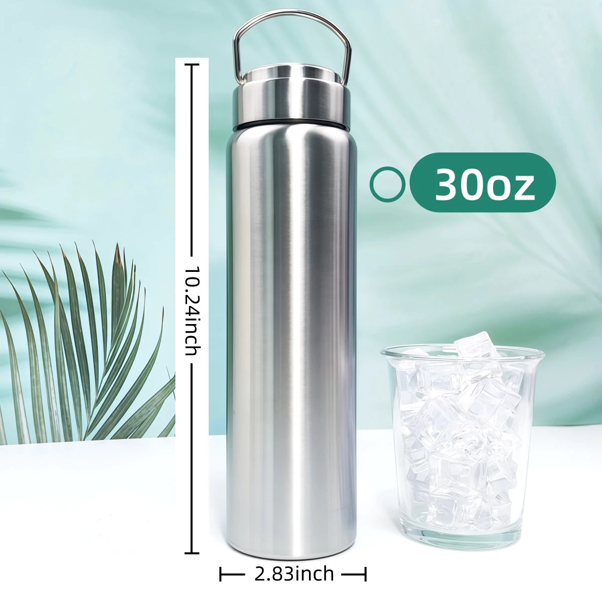 450-1500ml Stainless Steel Water Bottle Single Wall Bottle Large Capacity Big Mouth Flasks with Lid Cycling Drinkware Sports