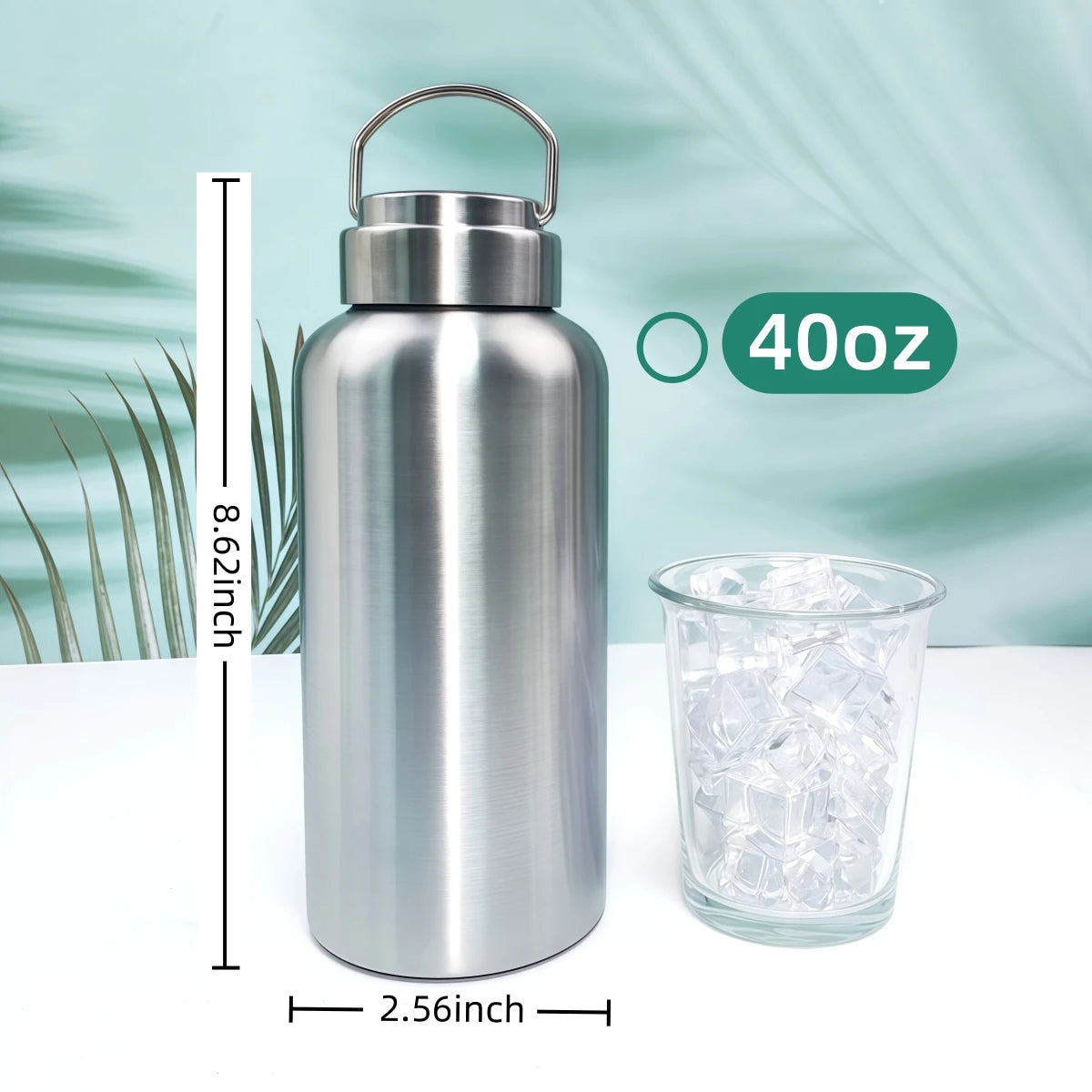 450-1500ml Stainless Steel Water Bottle Single Wall Bottle Large Capacity Big Mouth Flasks with Lid Cycling Drinkware Sports