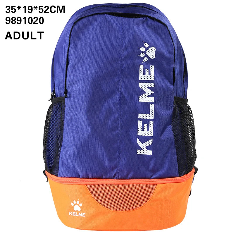 KELME Adult Sports Bag Children's Football Training Equipment Backpack Shoes Pocket Casual Backpack High Capacity 9891020