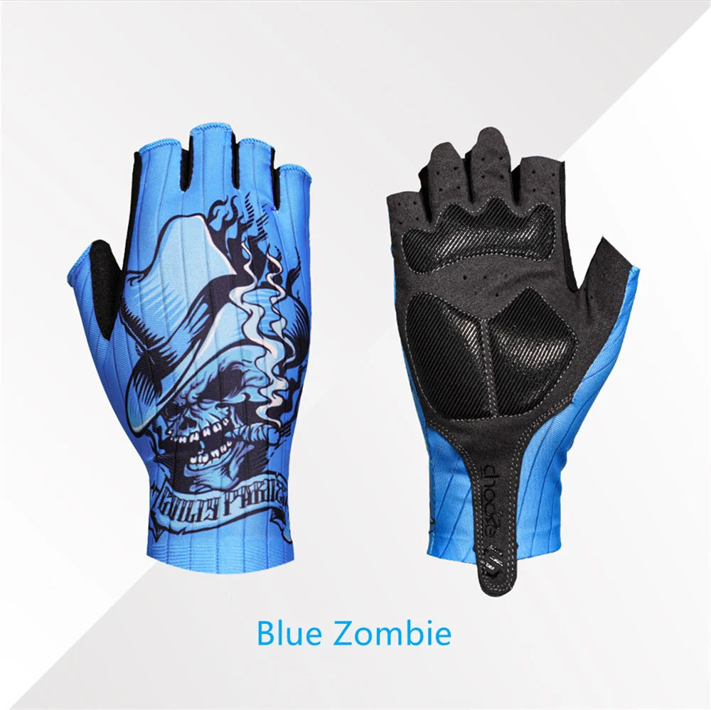 CHOOEE Fitness Anti-sweat Men Women Gloves Cycling Half Short Shockproof Gloves Bicycle Finger Anti-slip Glove Bike Sports