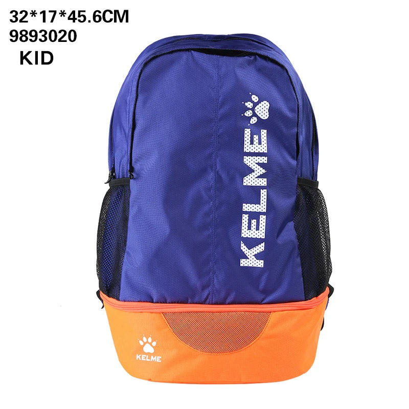 KELME Adult Sports Bag Children's Football Training Equipment Backpack Shoes Pocket Casual Backpack High Capacity 9891020