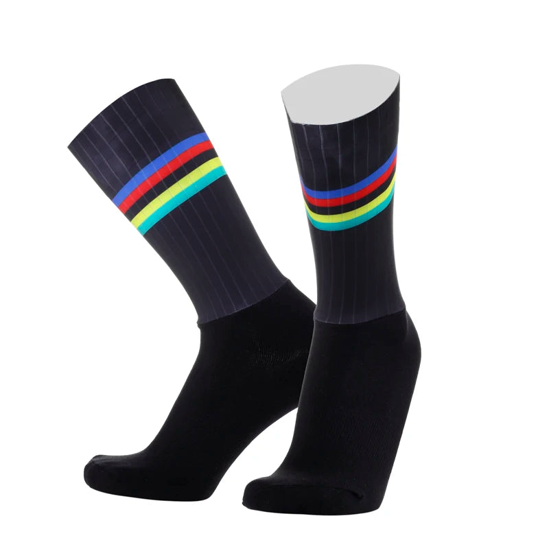 New Pro Team Aero Socks Anti Slip Silicone Cycling Socks Men Bicycle Sport Running Bike Socks Calcetines Ciclismo