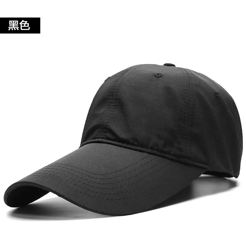 Dad Summer Fishing 11cm Long Peak Dry Quick Sun Cap Outdoors Cotton Large Snapback Hats Big Head Man Oversize Baseball Caps