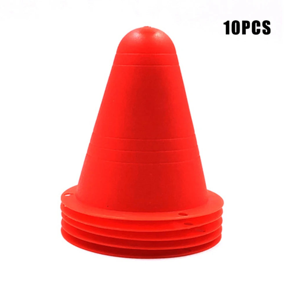 10pcs Agility Maker Cones for Slalom Roller Skating Training Traffic Cone Sports