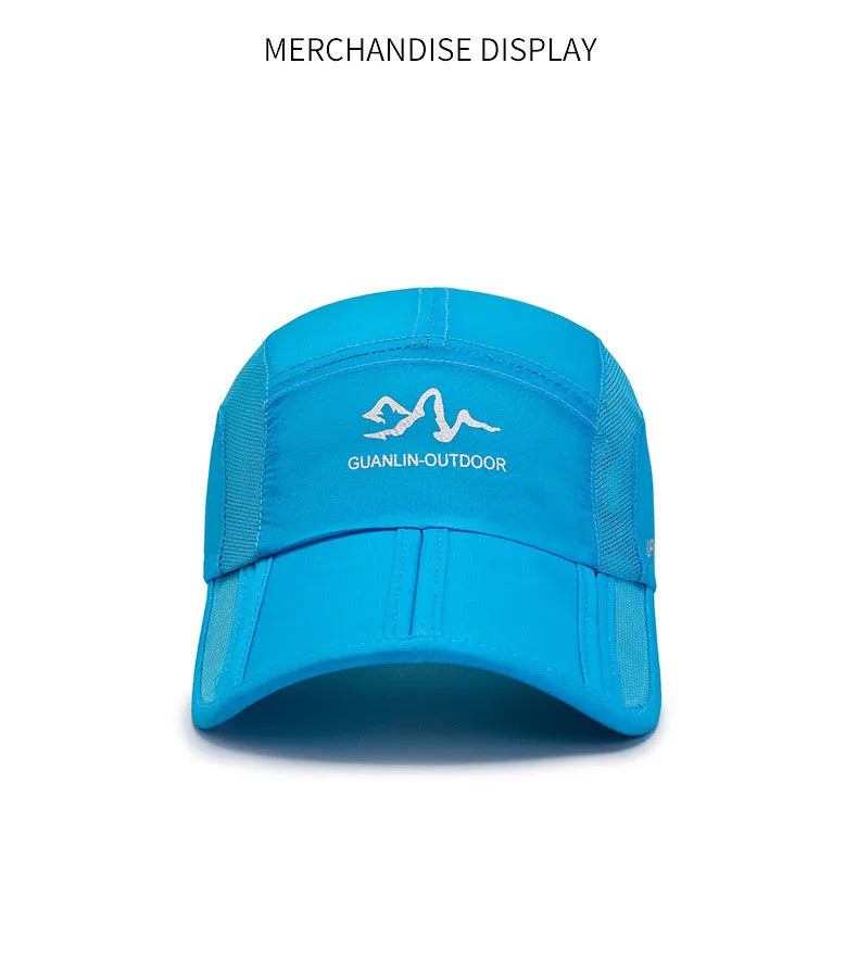 Summer Quick Drying Ultra-Thin Breathable Baseball Cap Men Women Snapback Folding Sport Outdoor Hiking Mountaineering Hat A138