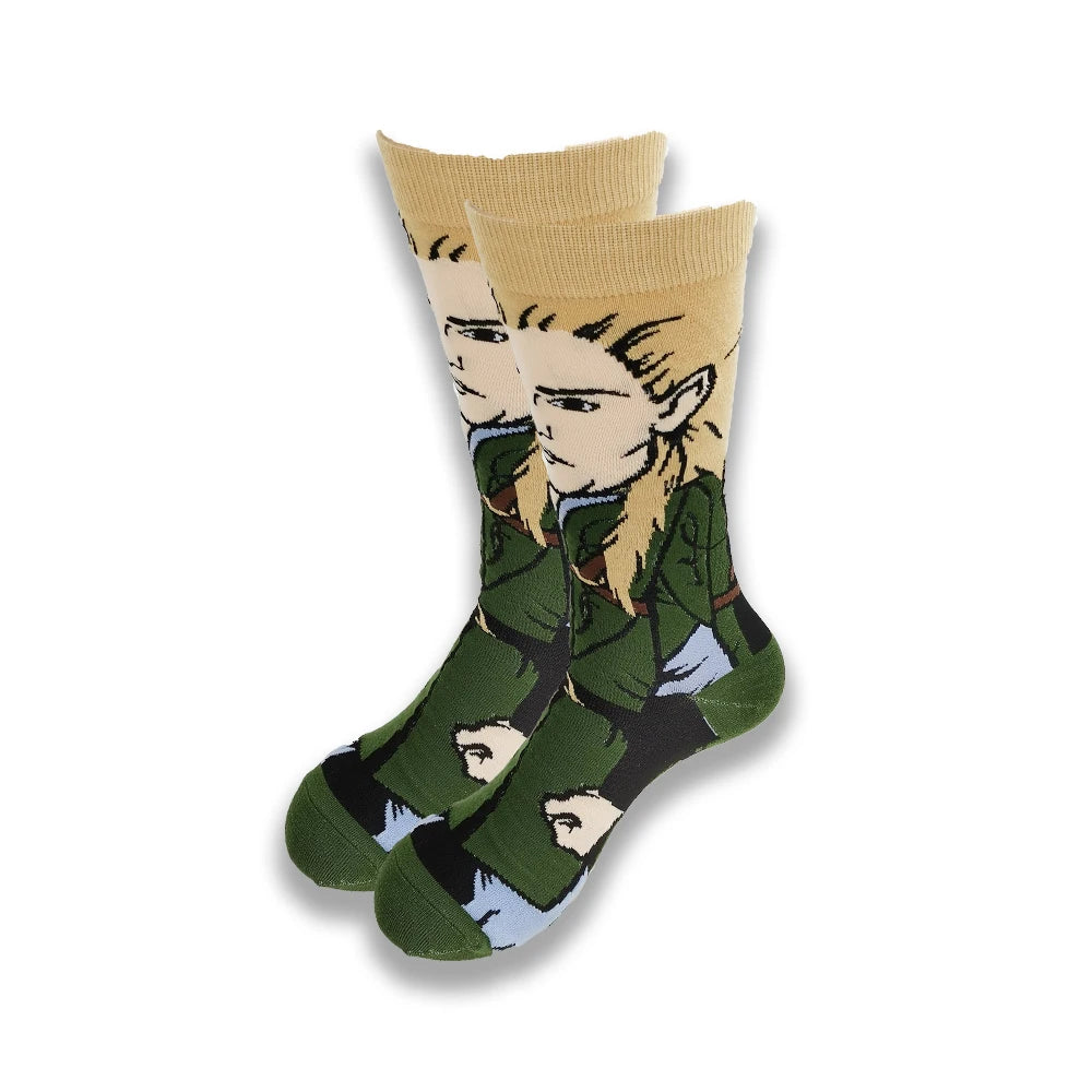 Cartoon and Animation fFashion Trend Men and Women Socks Autumn and Winter Street Style Middle Tub