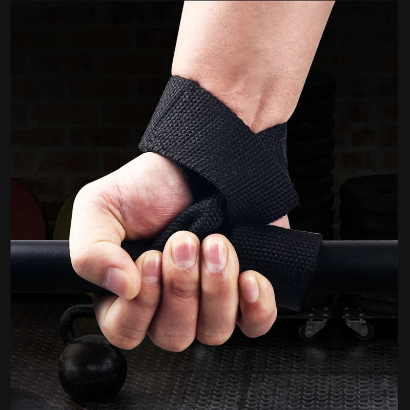 Cotton Weightlifting Straps, Strength Training Power Lifting Strap,Adjustable,Non-slip,Gym Fitness,Sports Grip Band
