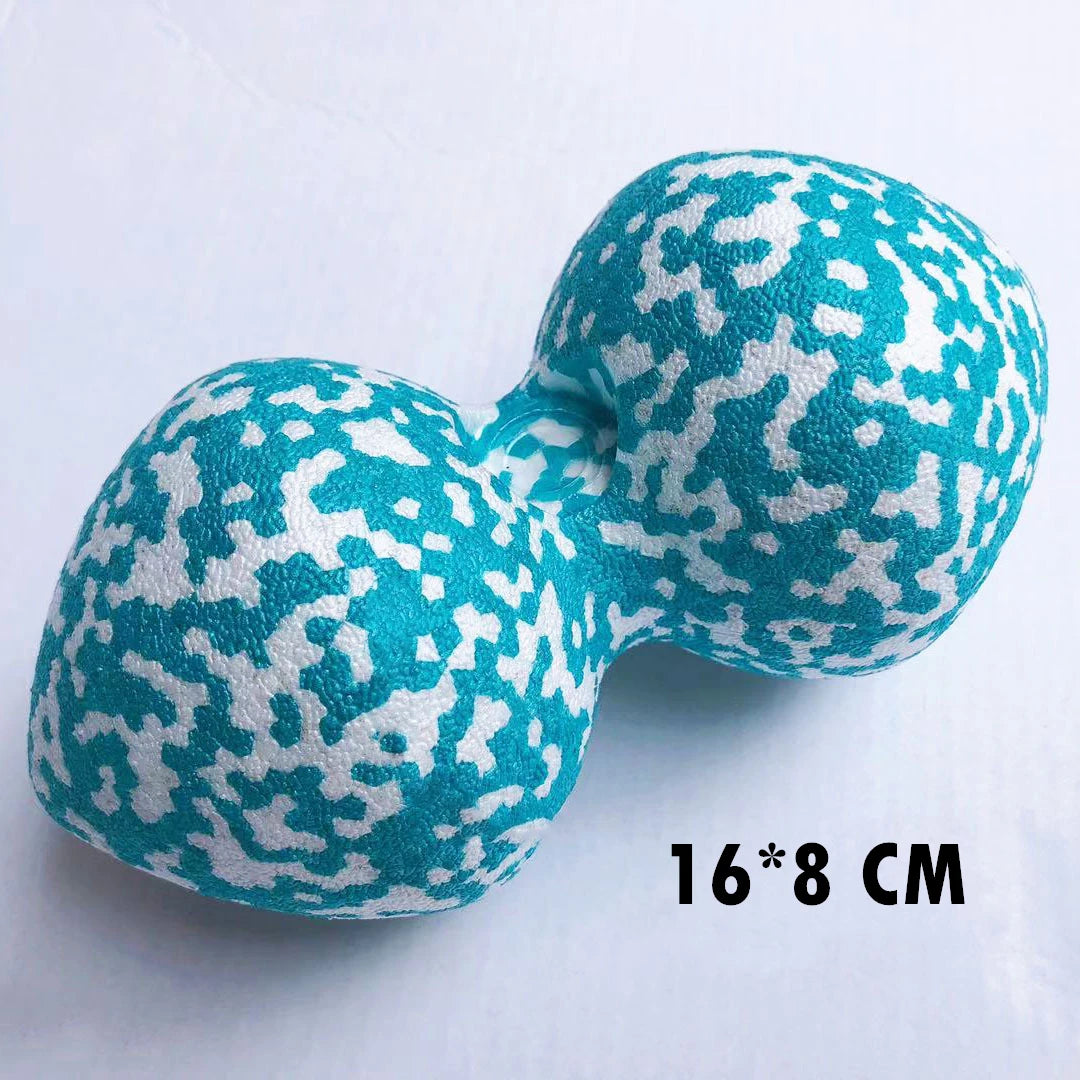 EPP Fitness Ball Double Lacrosse Massage Ball Set Mobility Peanut Ball for Self-Myofascial Release Deep Tissue Yoga Gym Home