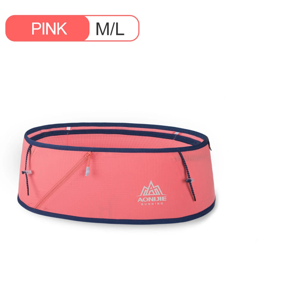 AONIJIE 4-way Stretch Hydration Running Belt Waist Pack Travel Money Bag Trail Marathon Gym Workout Fitness Mobile Phone Holder