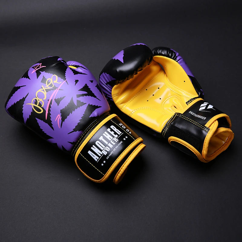 Boxing Gloves 6 12 14oz PU Leather Muay Thai Guantes De Boxeo Sanda Free Fight MMA Kick Boxing Training Glove For Men Women Kids