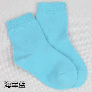 5 pairs / 1 lot spring&autumn candy color cotton children socks boys socks / socks for girls 1-9 year sport kids socks