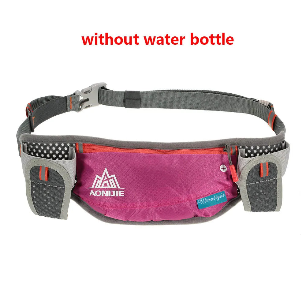 AONIJIE Running Hydration Waist Pack With Two Water Bottle 170ml Bag Belt Bottle Phone Holder Waterproof Jogging