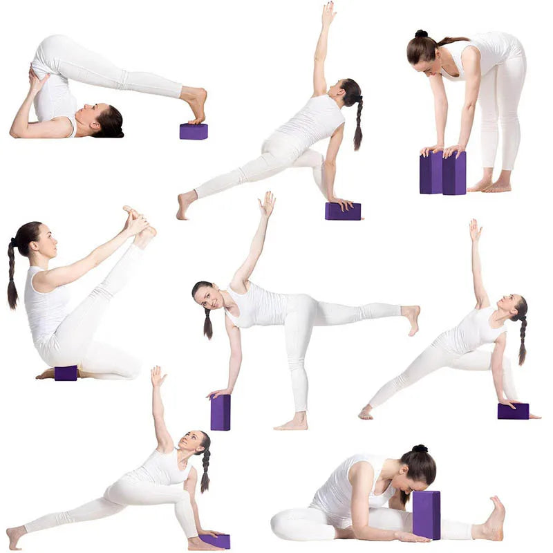 Yoga Blocks Quality High-Density EVA Foam Block Workout Exercise Stretching Body Building Sport Fitness Equipment