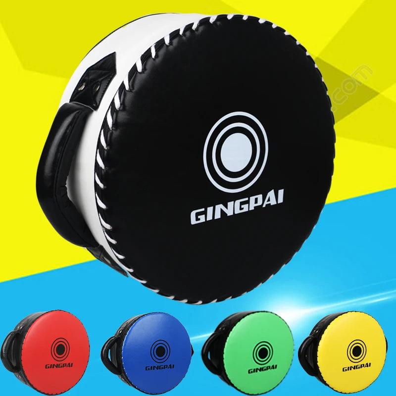 PU Boxing Shield Target Big Sanda Round Heavy Fighting Training Chest Protection Target Taekwondo Foot Punching Curve Focus Pads