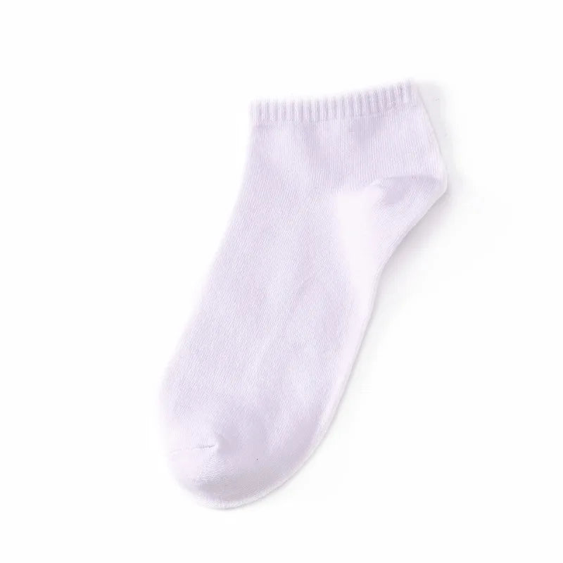 Men Summer Boat Socks Large size 44,45,46,47,48 Black Breathable Fashion Black Male Cotton Socks Men short Big New 10 Pairs