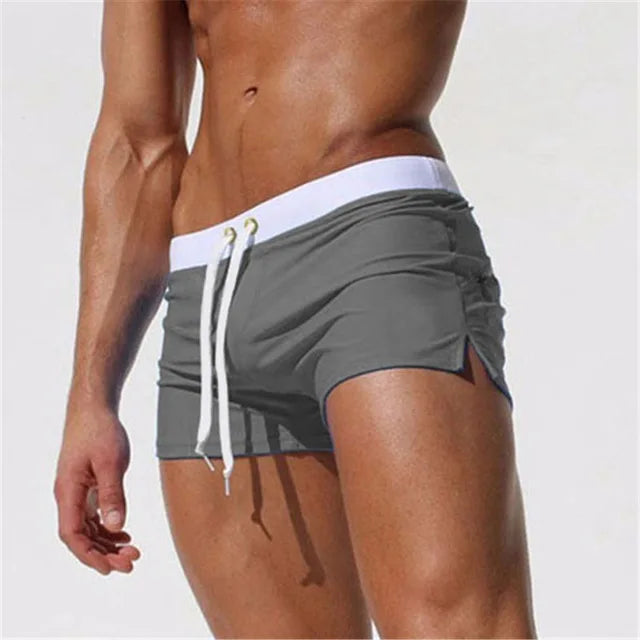 ALSOTO Summer New Quick Dry Mens Swim Shorts Summer Board Surf Swimwear Beach Short Male Running Gym Man Plus Size Trunks