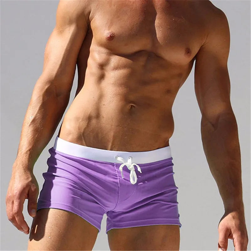 ALSOTO Summer New Quick Dry Mens Swim Shorts Summer Board Surf Swimwear Beach Short Male Running Gym Man Plus Size Trunks