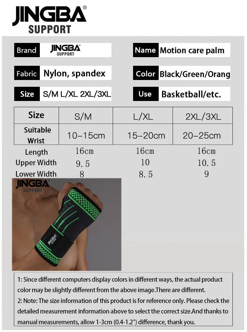 JINGBA SUPPORT 1 PCS Weightlifting Wrist Straps Support Protective Boxing Hand Wraps Wrist Brace Joint Protector
