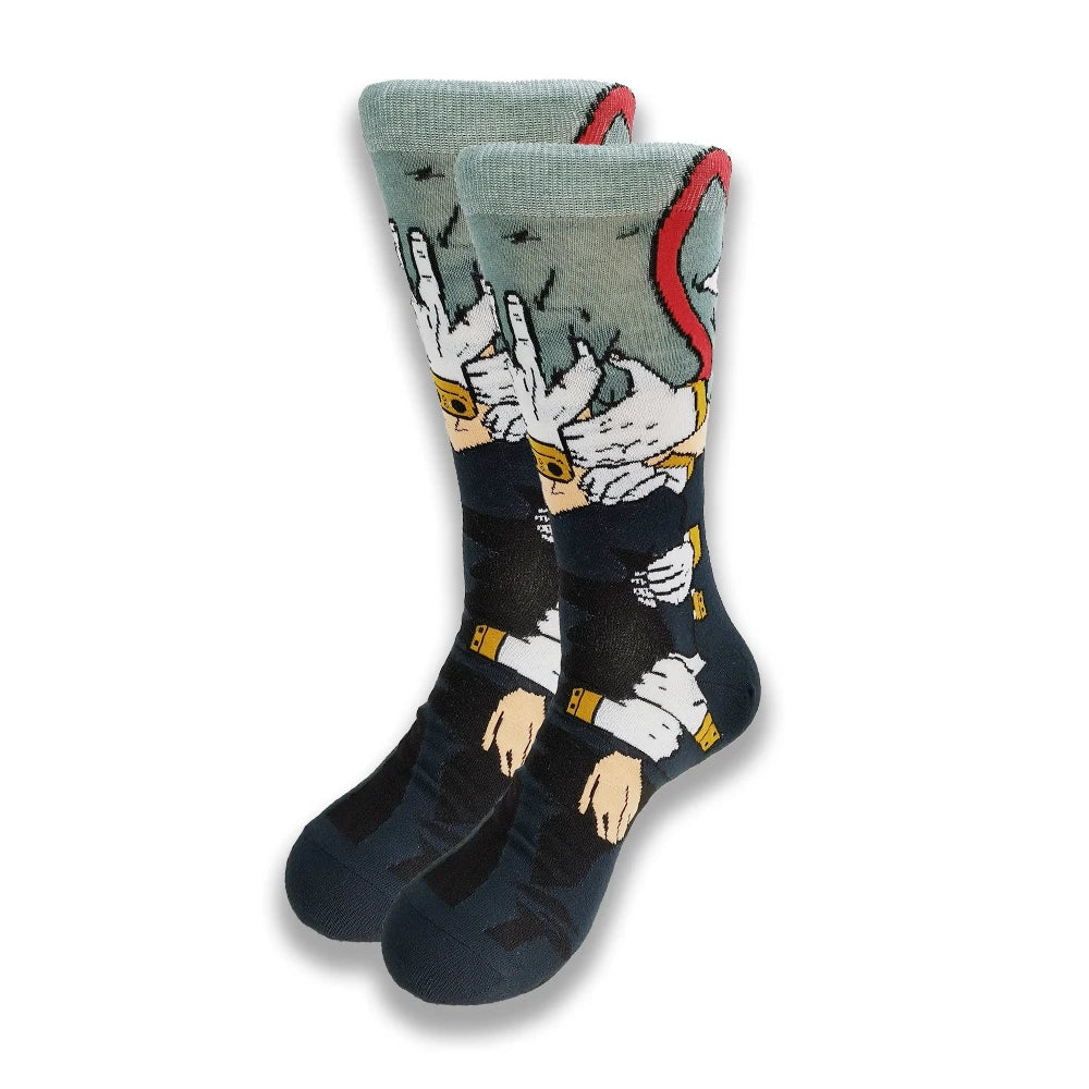 Cartoon and Animation fFashion Trend Men and Women Socks Autumn and Winter Street Style Middle Tub