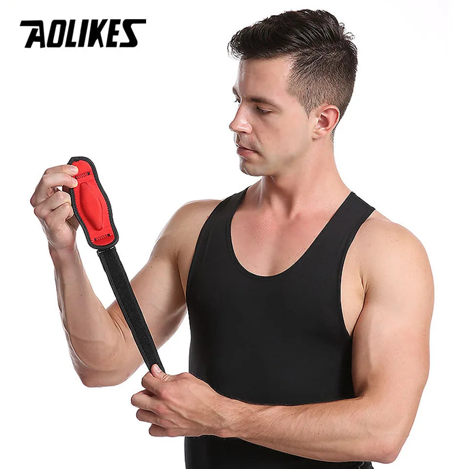 AOLIKES 1PCS New Elbow Protection Strap Elbow Soft Cushion Support Strap Knee Support Basketball Tennis Badminton Elbow Pad