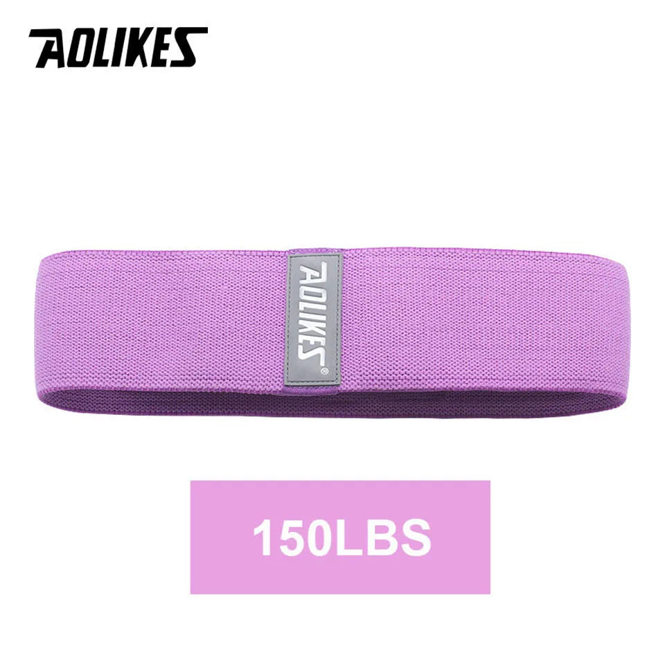 AOLIKES 1PC Hip Band Yoga Resistance Band Wide Fitness Exercise Legs Band Loop For Circle Squats Training Anti Slip Rolling