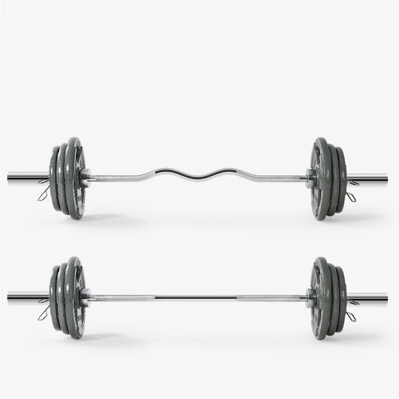 1.2m Gym Home Fitness Straight Curved barbell Pole Φ 25/50 mm Solid Standard Barbell Rod Weight Lifting Barbell Dumbbell Bar