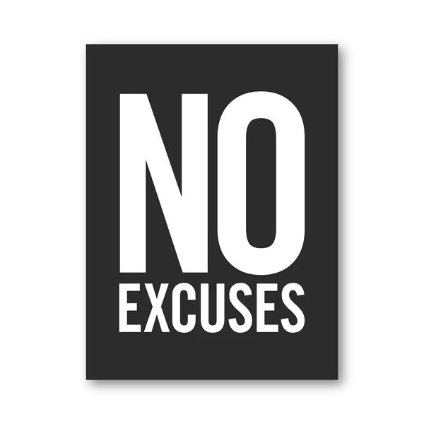 No Excuses Inspirational Quote Fitness Poster Gym Wall Decor , Motivational Art Typography Modern Canvas Painting Decoration