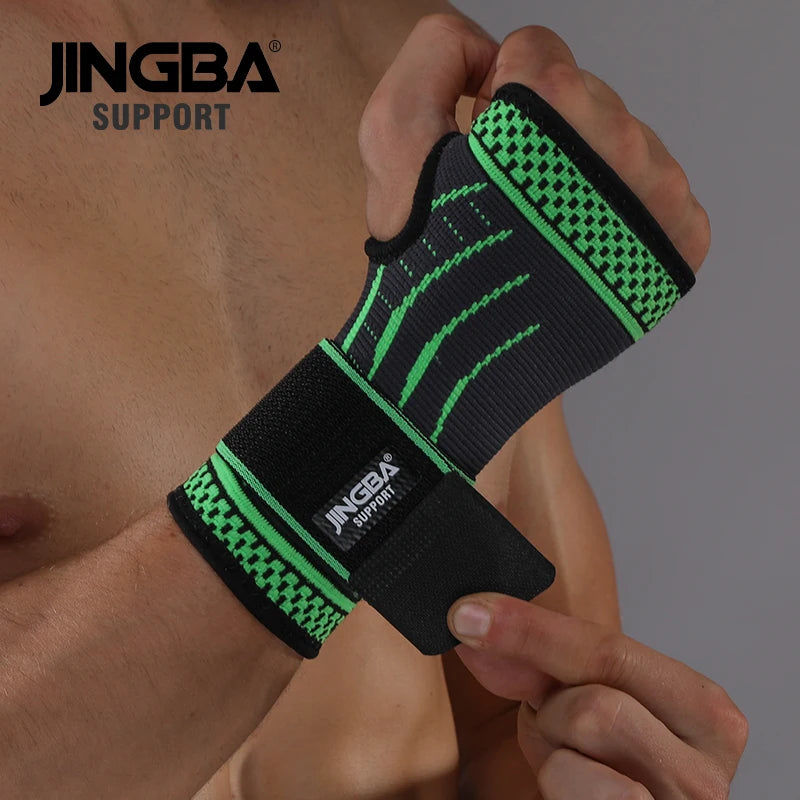JINGBA SUPPORT 1 PCS Weightlifting Wrist Straps Support Protective Boxing Hand Wraps Wrist Brace Joint Protector