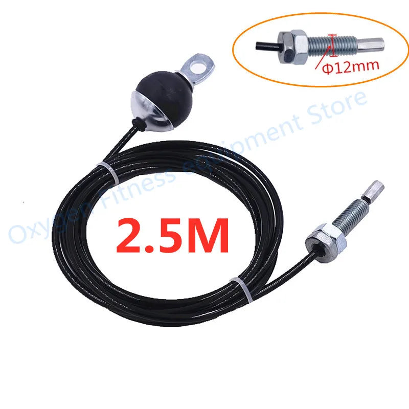 2M/2.5M/3M/4M/5M/6M/7M Gym Wire Rope Heavy Duty Steel Wirerope For Home Cable Machine Thick 5mm Rope Fitness Pulley Accessories