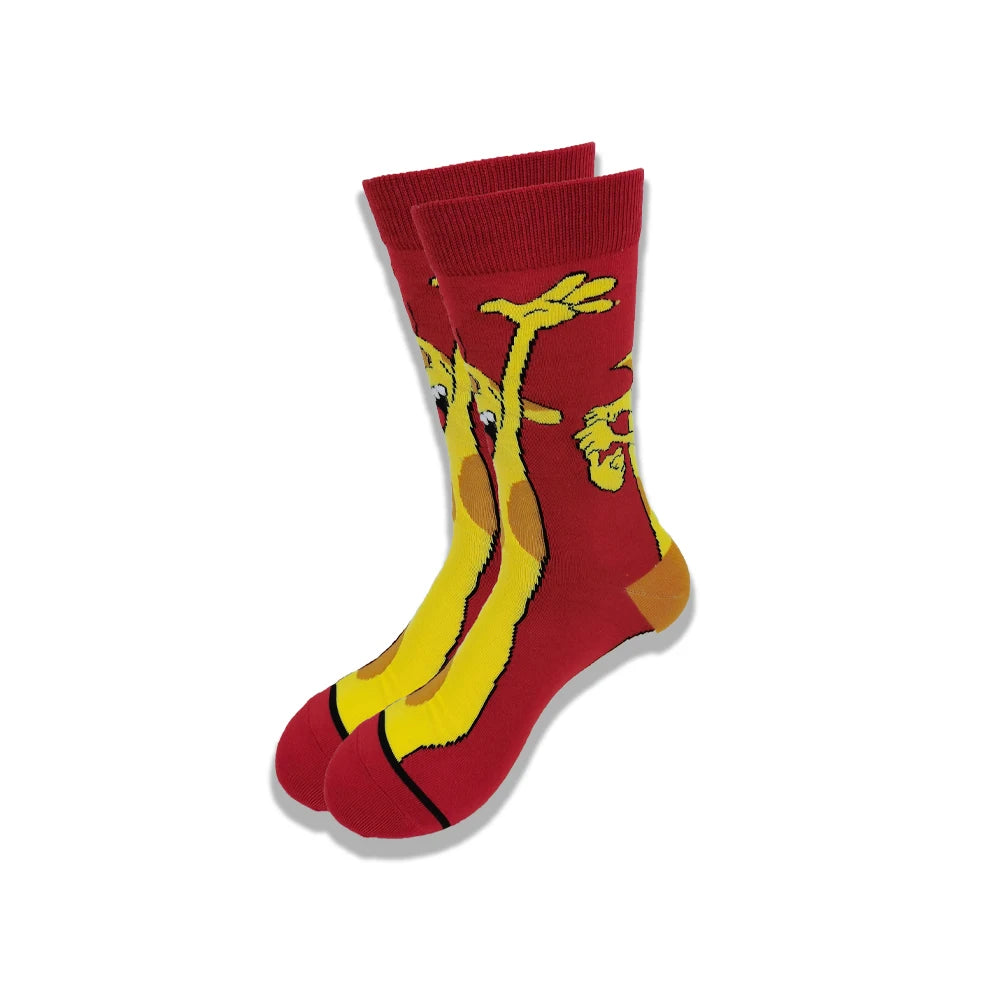 Cartoon and Animation fFashion Trend Men and Women Socks Autumn and Winter Street Style Middle Tub