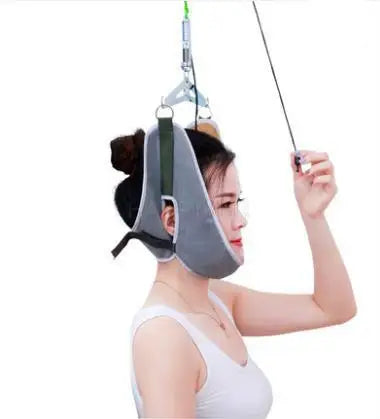 Cervical Traction Over Door Neck Massager Device Kit Stretcher Adjustable Chiropractic Back Head Massager Relaxation