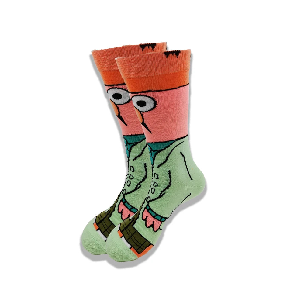 Cartoon and Animation fFashion Trend Men and Women Socks Autumn and Winter Street Style Middle Tub