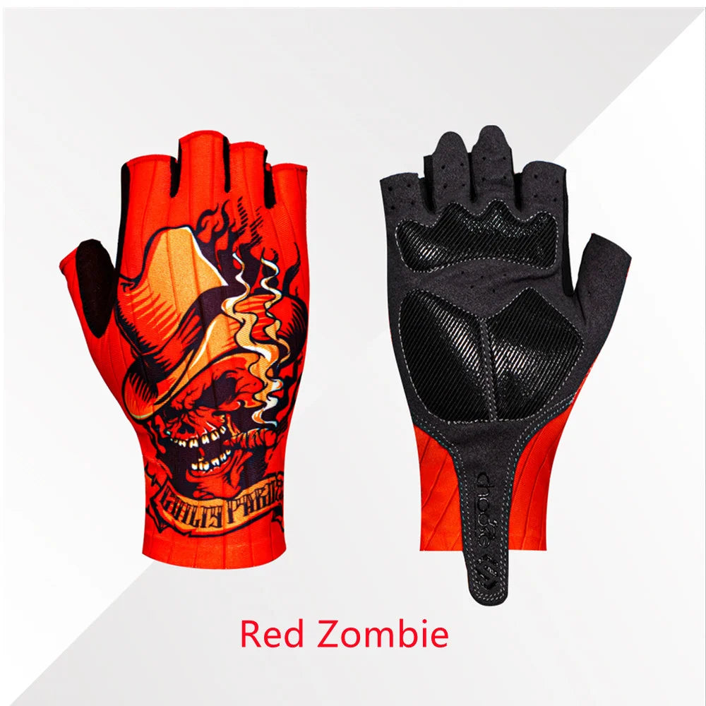 CHOOEE Fitness Anti-sweat Men Women Gloves Cycling Half Short Shockproof Gloves Bicycle Finger Anti-slip Glove Bike Sports