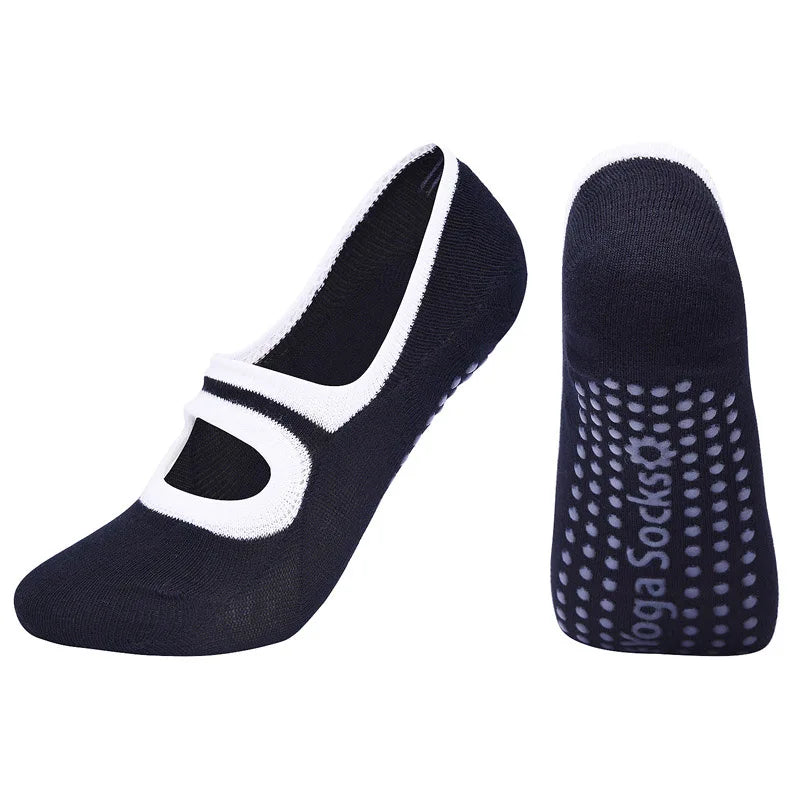 Sports Socks for Fitness Gym Women High Quality Pilates Socks Anti-Slip Breathable Backless Yoga Socks Ankle Ladies Ballet Dance
