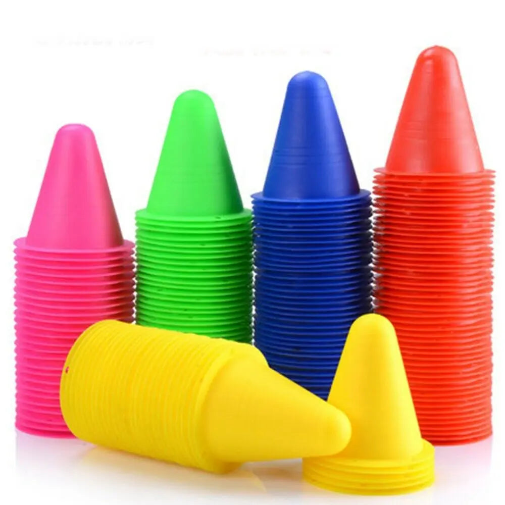 10pcs Agility Maker Cones for Slalom Roller Skating Training Traffic Cone Sports