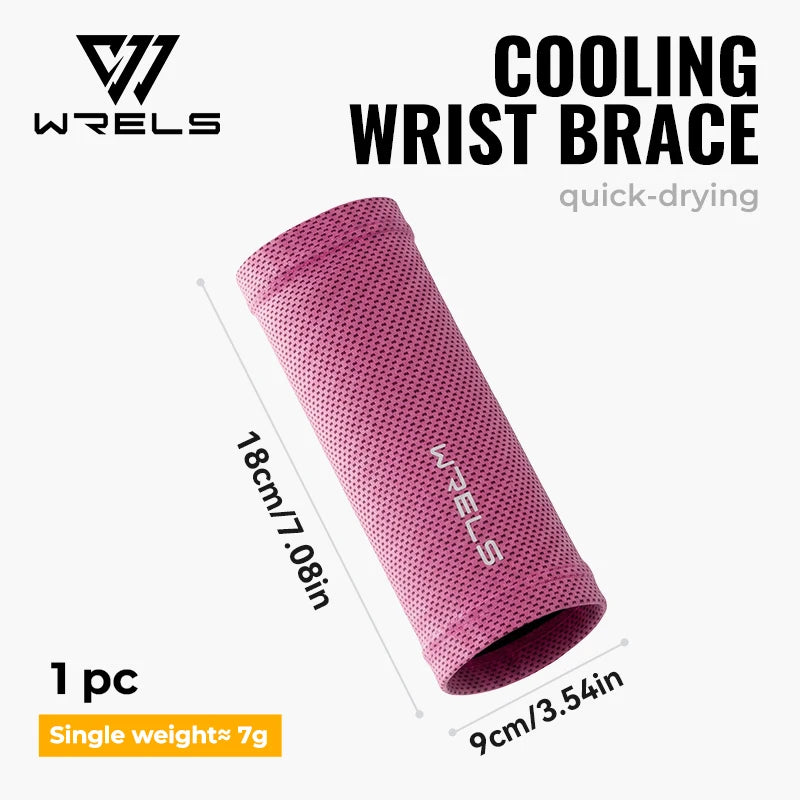 WRELS Wristband Cooling Absorbent Sweatband Breathable Quick Dry Sport Wrist Support Basketball Running Tennis Band Wrist Wrap