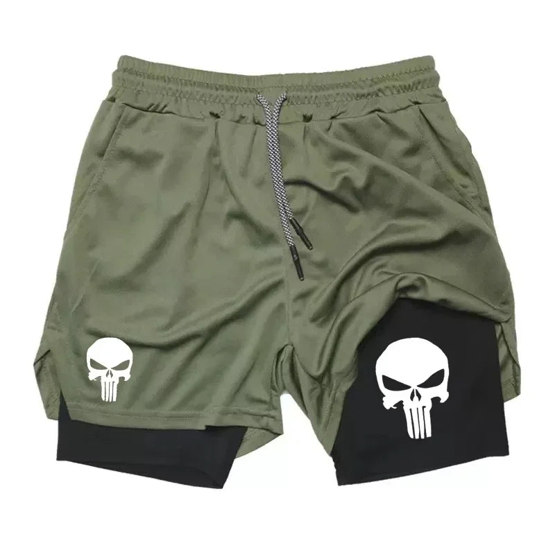 2-in-1 Men's Performance Shorts New Sports Quick Drying Shorts with Phone Pocket Comprehensive Summer Gym Fitness Running Shorts