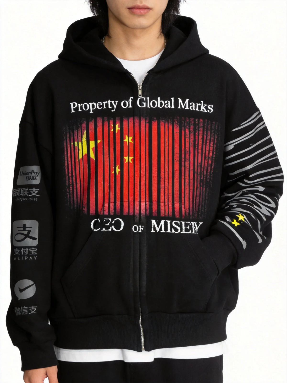 Hip Hop Grunge Chinatown Hoodies Women Streetwear Sweatshirt Tops Harajuku Casual Goth Oversized Hoodie Men Clothing Y2k Clothes