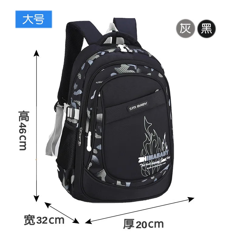 Waterproof Lightweight School Backpack for Kids 6-12 Years Durable Large Capacity Student Bookbag Boys Girls254
