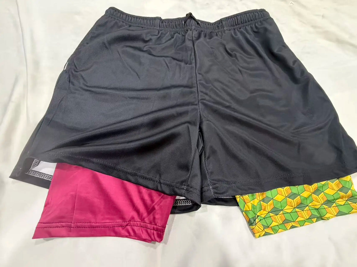 Summer Men's Gym Shorts Fitness Running Training Sports Shorts Quick Dry Double Layer Workout Gym Sports Jogging Men's Shorts