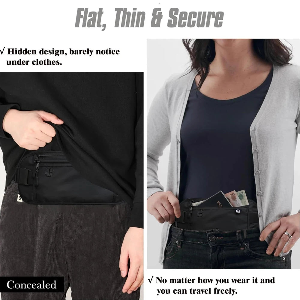 Sport Fanny Pack for Travel - Adjustable Running Belt, Phone Pouch & Essentials Holder for Hiking, Jogging,Outdoor