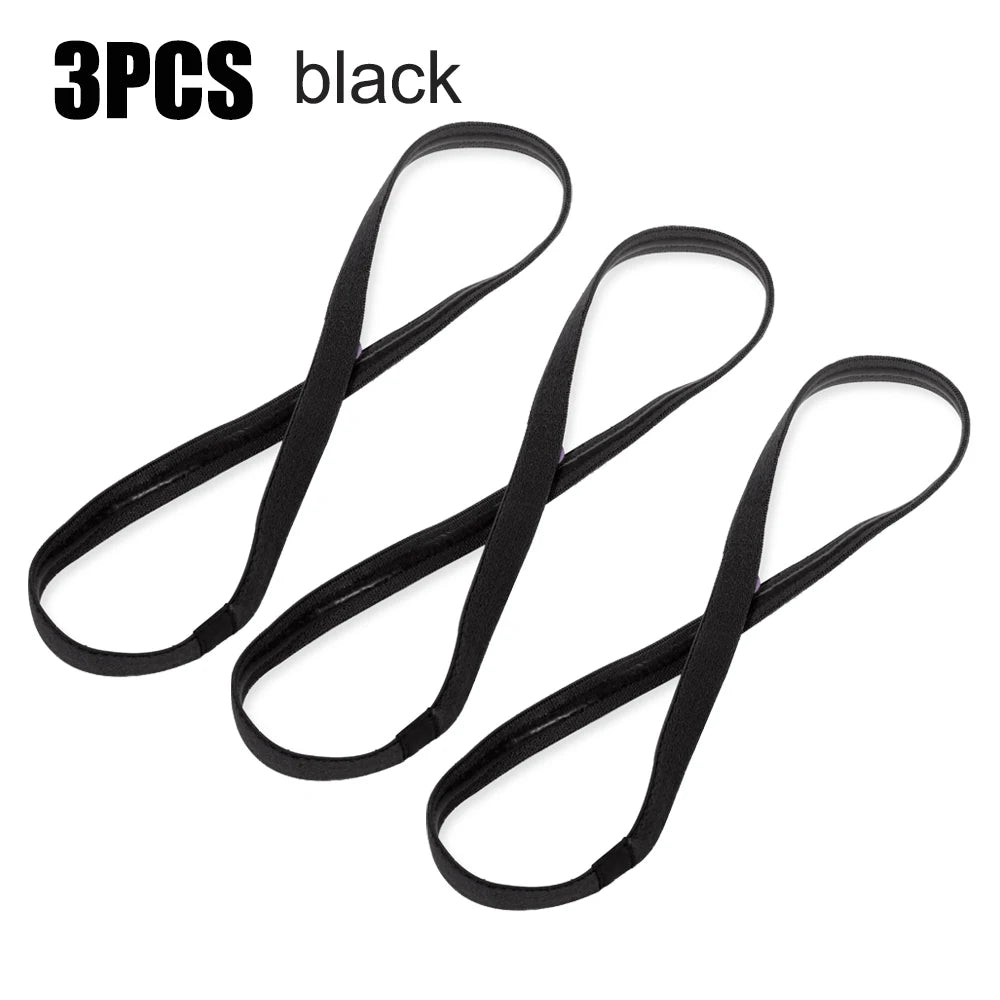 12 Pcs Thin Elastic Headbands Non Slip Sport Sweatbands for Running Soccer Basketball Cycling Workouts Gym Tennis Hiking Volleyb