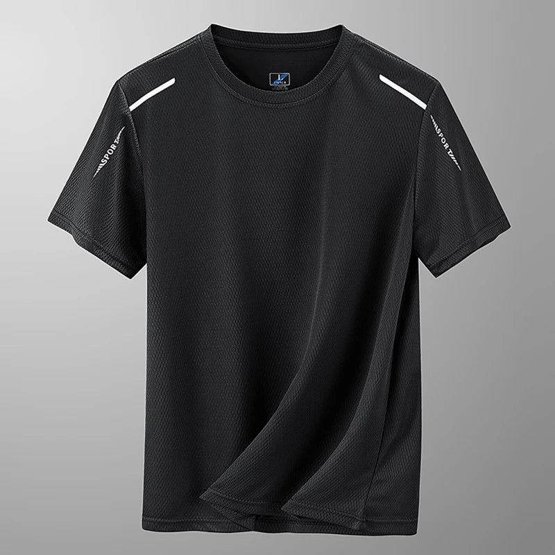 YJKVUR 2026 Summer Men’s Quick Dry Moisture Wicking Crew Neck T Shirts Mesh Athletic Running Gym Workout Short Sleeve Tee Tops