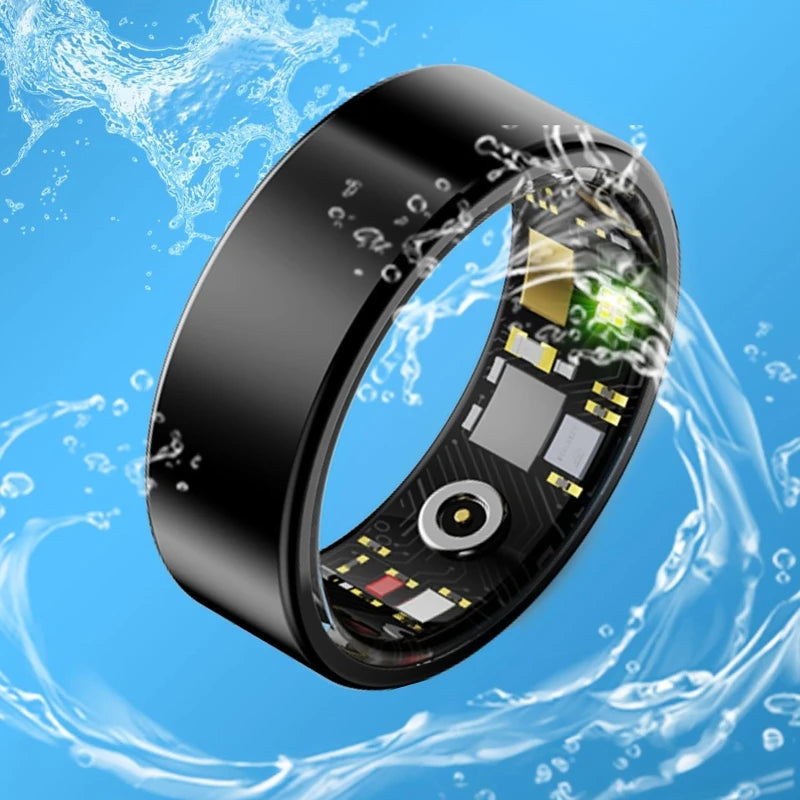 2026 New Smart Ring Men Women, Heart Rate Blood Oxygen and Sleep Monitor Smartring IP68 & 5ATM Waterproof, Multi-sport Mode Ring