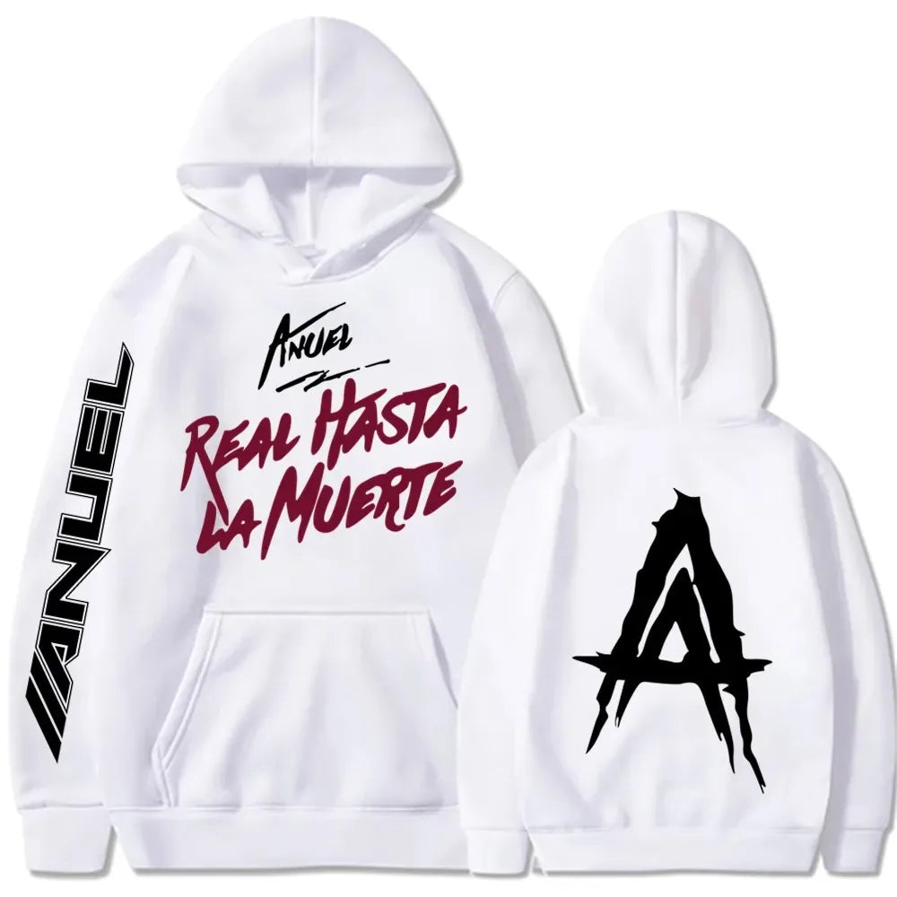 New Rapper Anuel AA Printed Hoodies Men Woman Fashion Hoodie Singer Graphic Printing Sweatshirts for Fans Fleece Streetwear