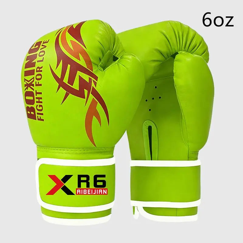 4/6 Oz PU Breathable Children's Adult Professional Sanda Muay Thai Taekwondo Neutral Breathable Boxing Gloves