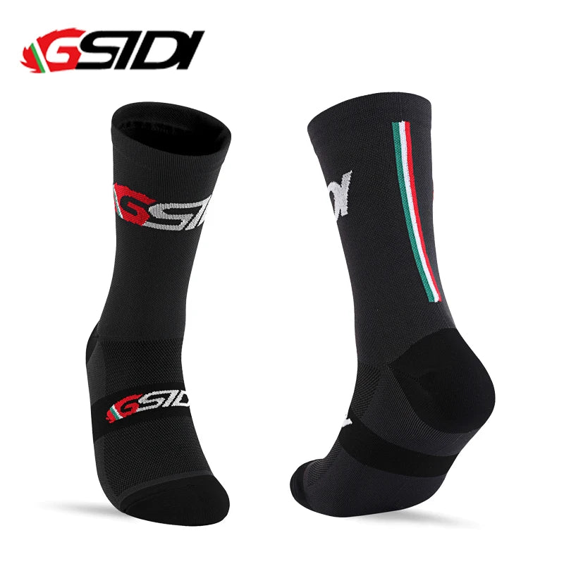 GSTDI New Cycling Socks High Quality Compression Men Bike Outdoor Women Running Professional Sports Running