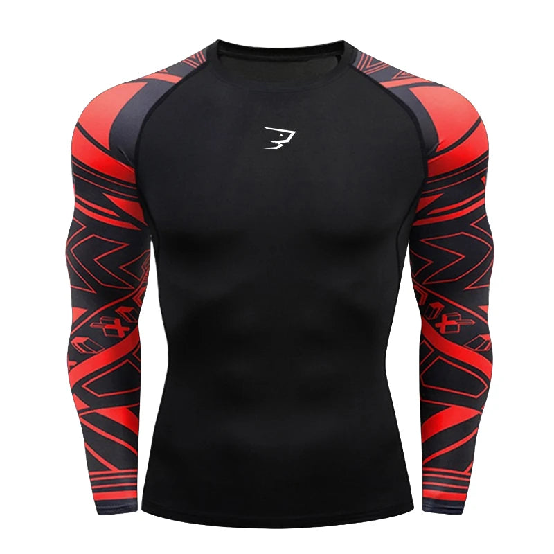 Men Running Compression T-shirt Long Sleeve Sport Tees Gym Fitness Sportshirts Male Jogging Sportswear Homme Athletic Shirt Tops