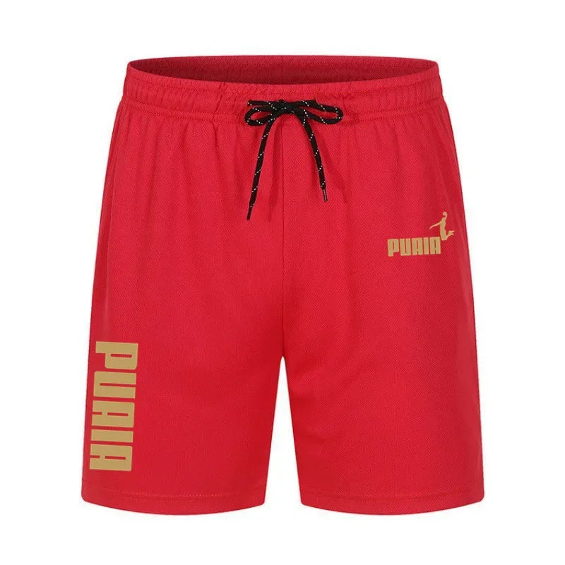 Men's Running Shorts Casual Sports Breathable Mesh Quick Dry Shorts Outdoor Hiking Clothing Fitness Quick Dry Drawstring Shorts