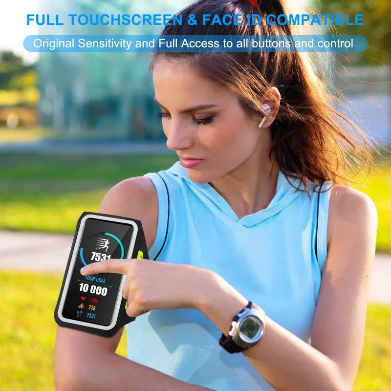 Haissky Zipper Running Bags For iPhone 17 16 5 14 13 Pro Max Air Plus 16E Samsung Xiaomi Men Women Outdoor Sports Armband Holder